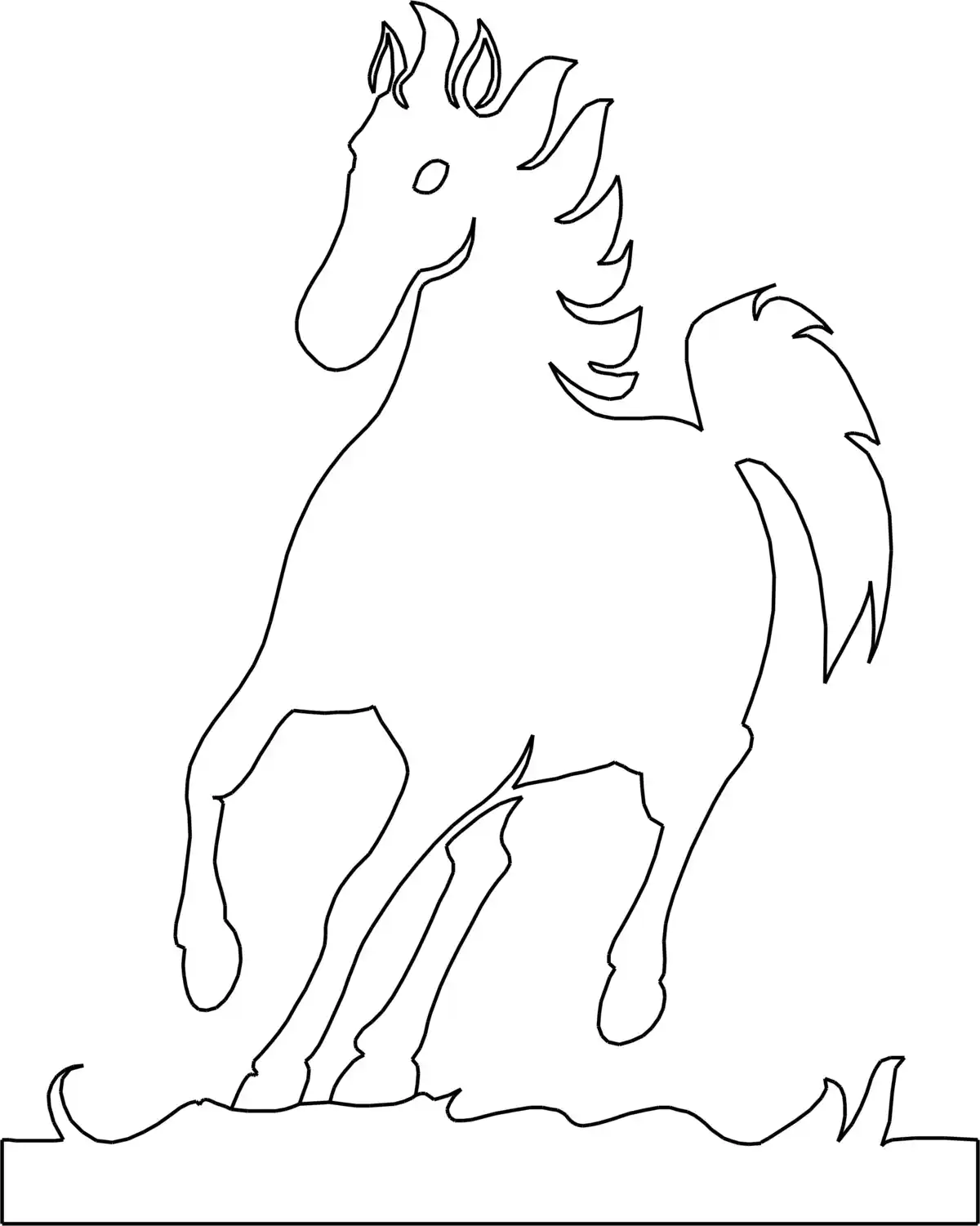 Free Download Coloring PDF, Horse Animal Coloring Pages Pdf
